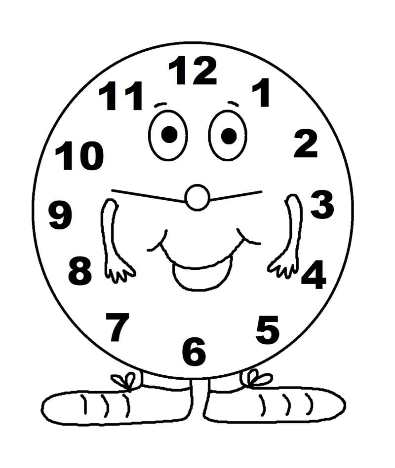 Fise de colorat cu Ceasuri de colorat p40
