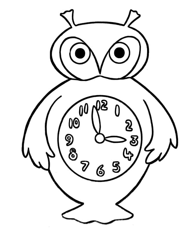 Fise de colorat cu Ceasuri de colorat p41