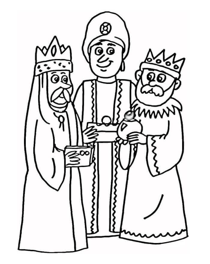 Fise de colorat cu Craciun Cei Trei Magi de colorat p18
