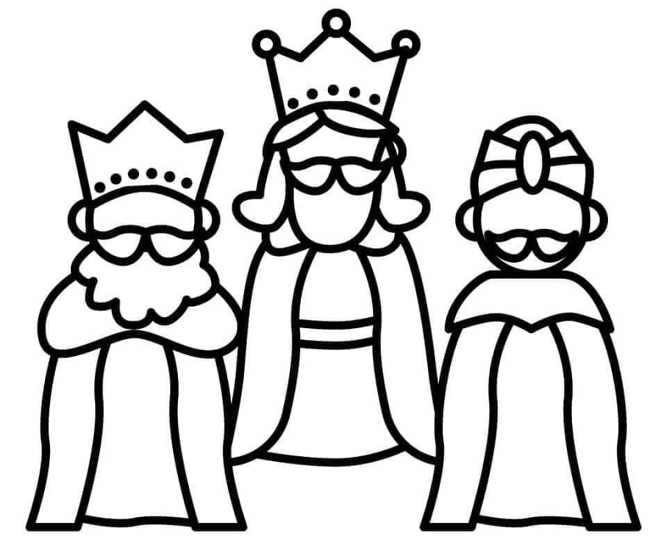 Fise de colorat cu Craciun Cei Trei Magi de colorat p20