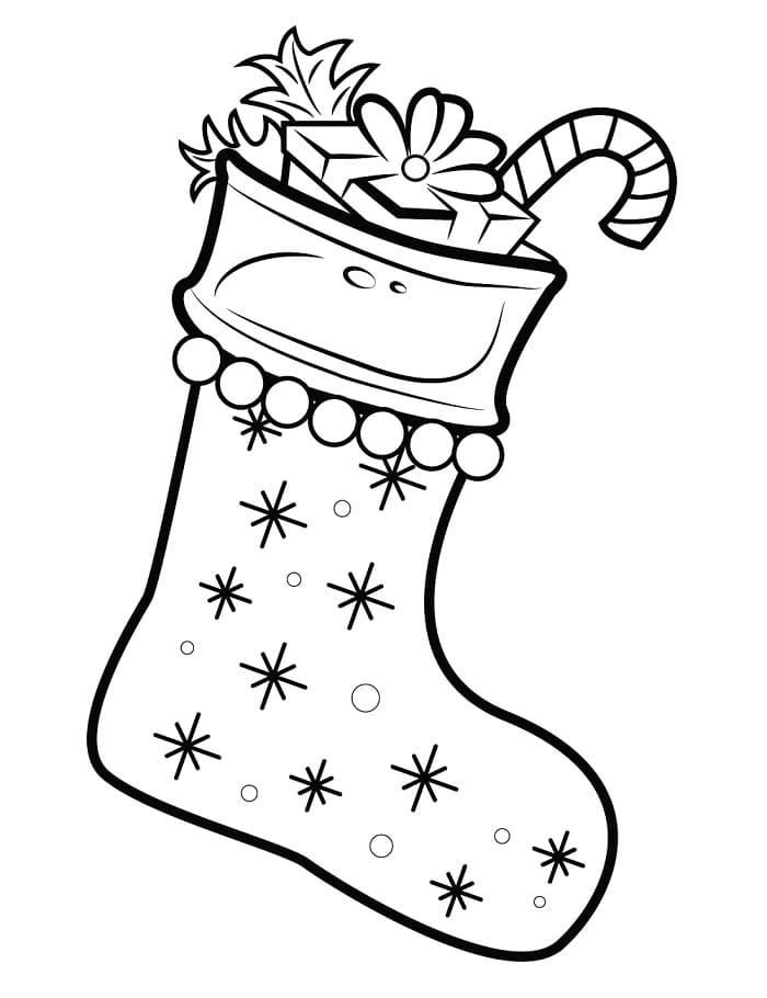 Fise de colorat cu Craciun Ciorapi de colorat p03