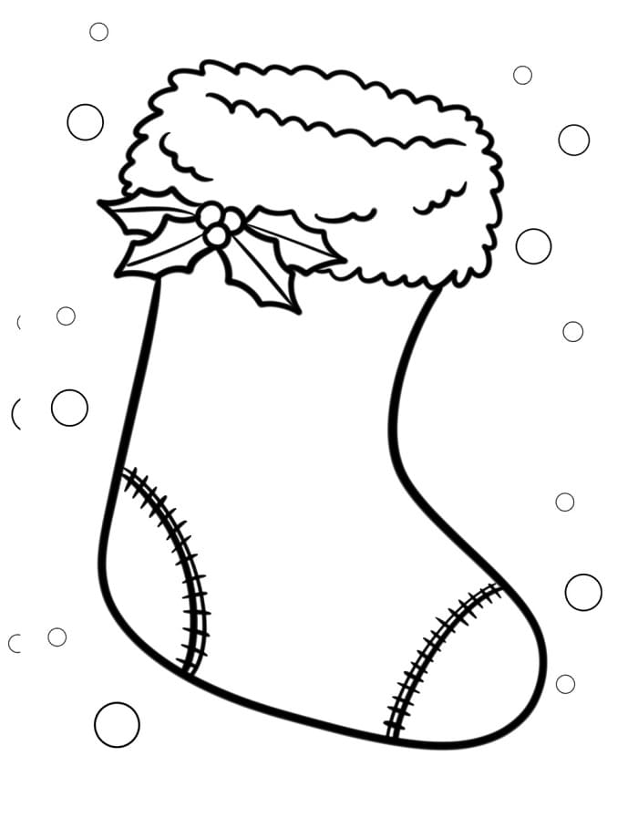 Fise de colorat cu Craciun Ciorapi de colorat p04