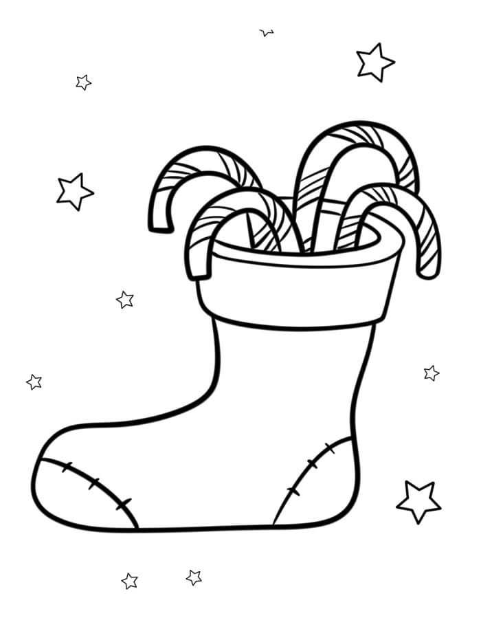 Fise de colorat cu Craciun Ciorapi de colorat p05