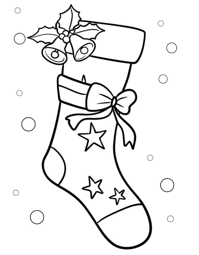 Fise de colorat cu Craciun Ciorapi de colorat p06