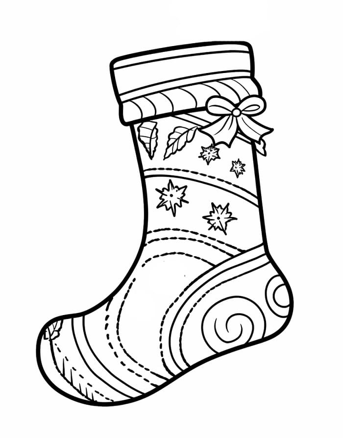Fise de colorat cu Craciun Ciorapi de colorat p08