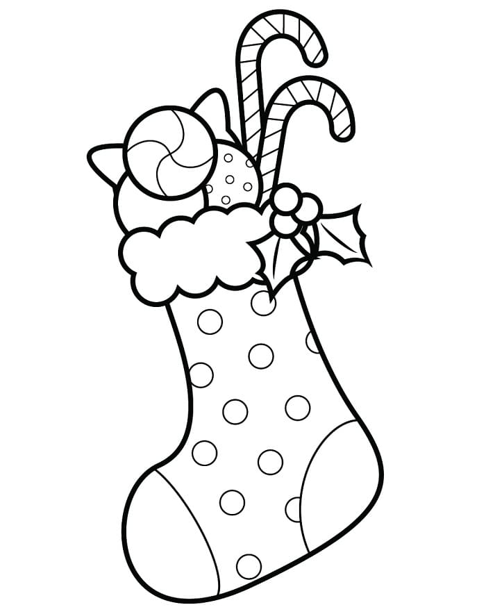 Fise de colorat cu Craciun Ciorapi de colorat p10