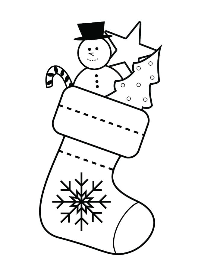 Planse de colorat cu Craciun Ciorapi