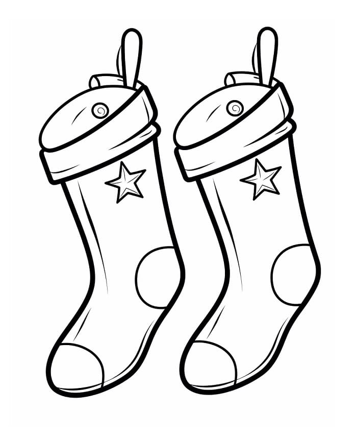 Fise de colorat cu Craciun Ciorapi de colorat p12