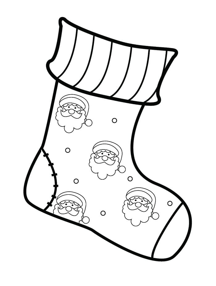 Fise de colorat cu Craciun Ciorapi de colorat p13