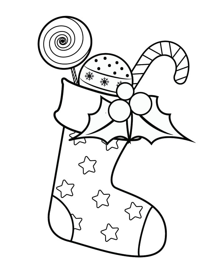 Fise de colorat cu Craciun Ciorapi de colorat p14