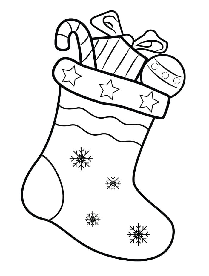 Fise de colorat cu Craciun Ciorapi de colorat p15