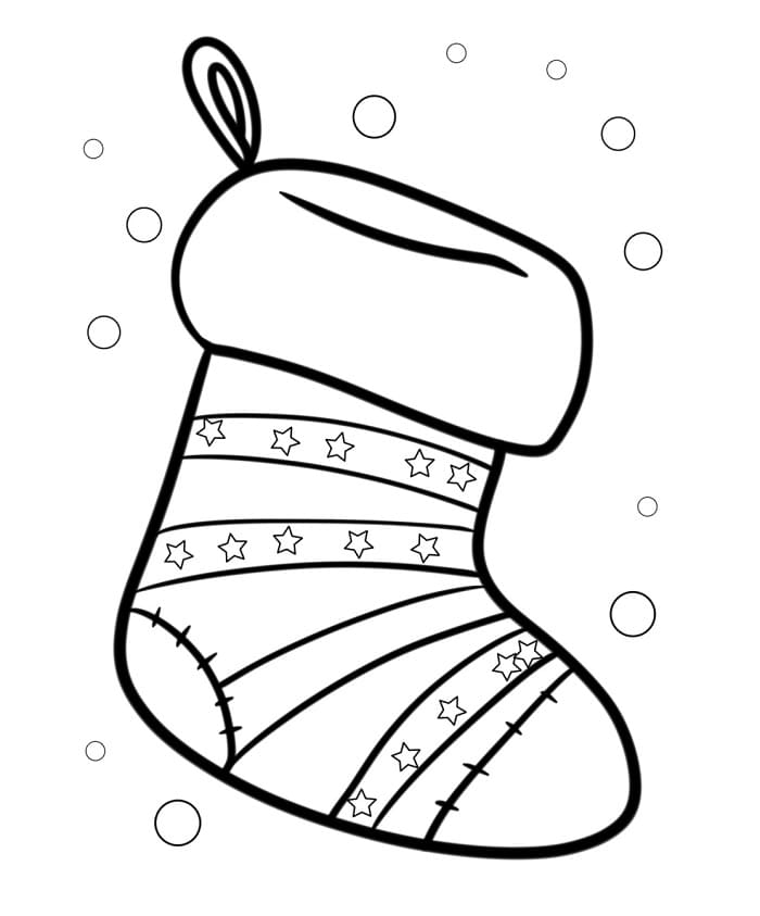 Fise de colorat cu Craciun Ciorapi de colorat p16