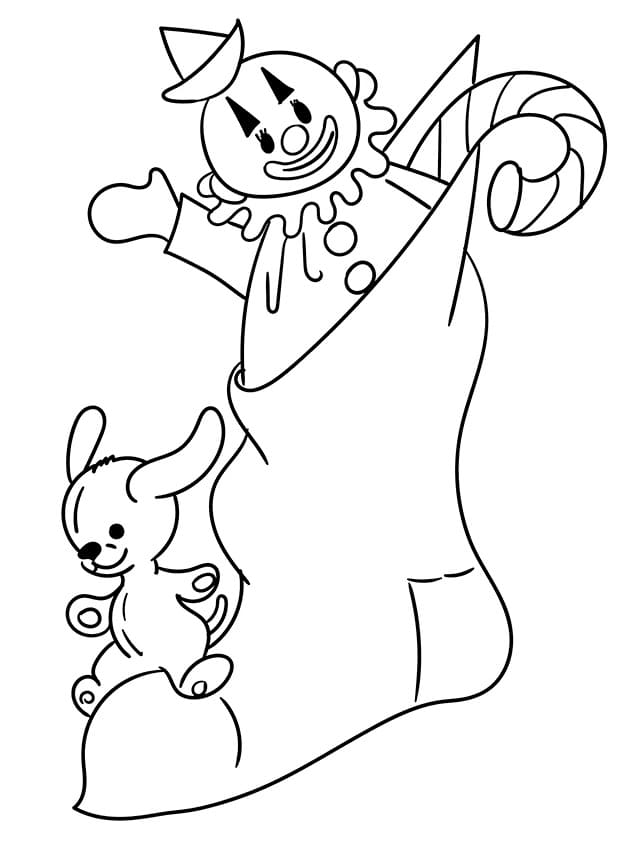 Fise de colorat cu Craciun Ciorapi de colorat p42