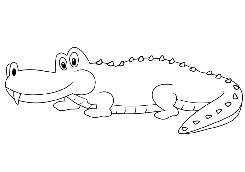 Fise de Colorat cu Crocodili de colorat p13