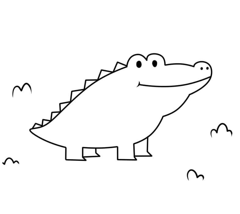 Fise de colorat cu Crocodili de colorat p15