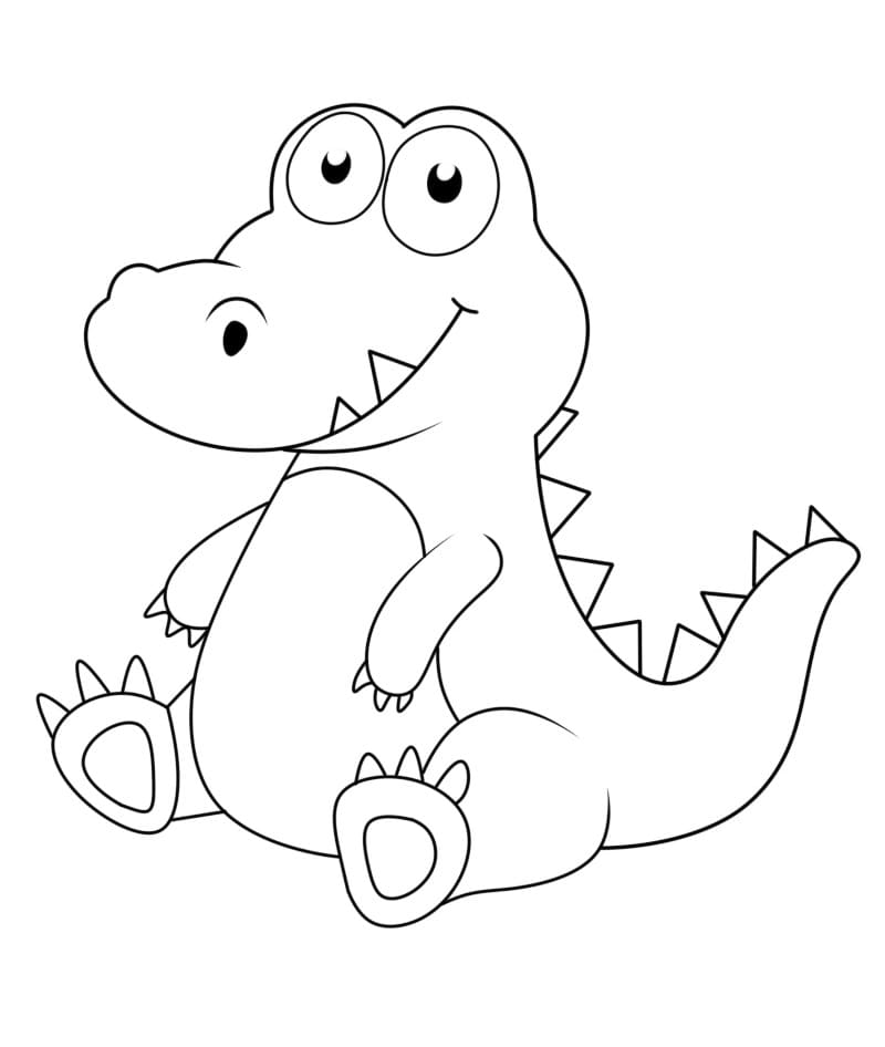 Fise de colorat cu Crocodili de colorat p16