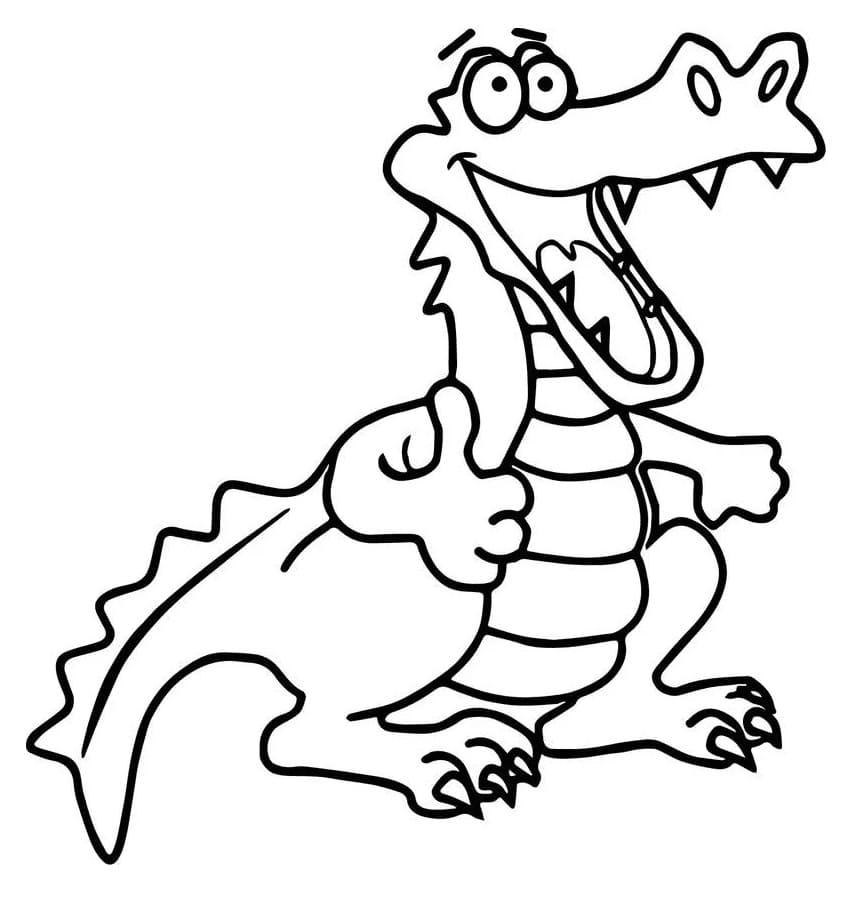 Fise de colorat cu Crocodili de colorat p19