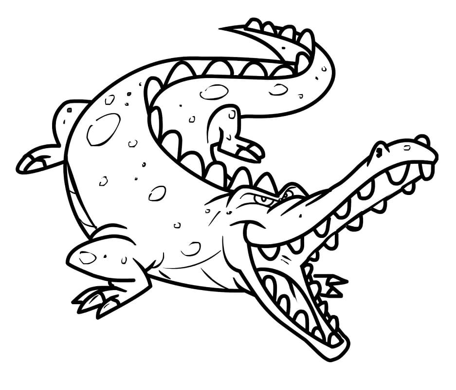 Fise de colorat cu Crocodili de colorat p20