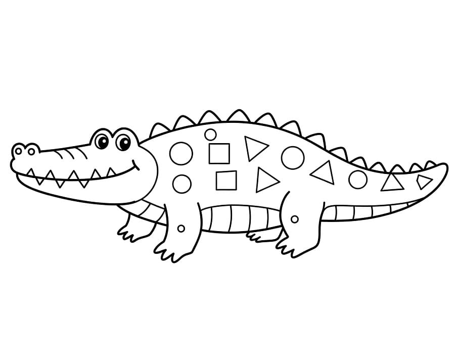 Fise de colorat cu Crocodili de colorat p23