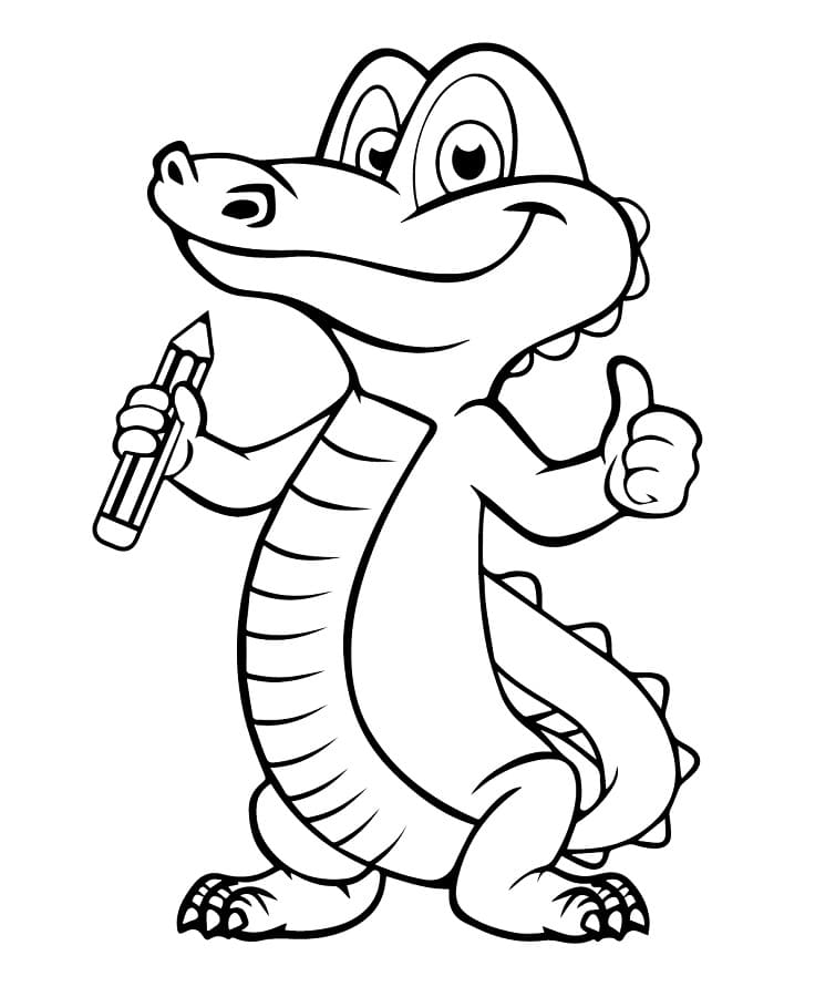 Fise de colorat cu Crocodili de colorat p24