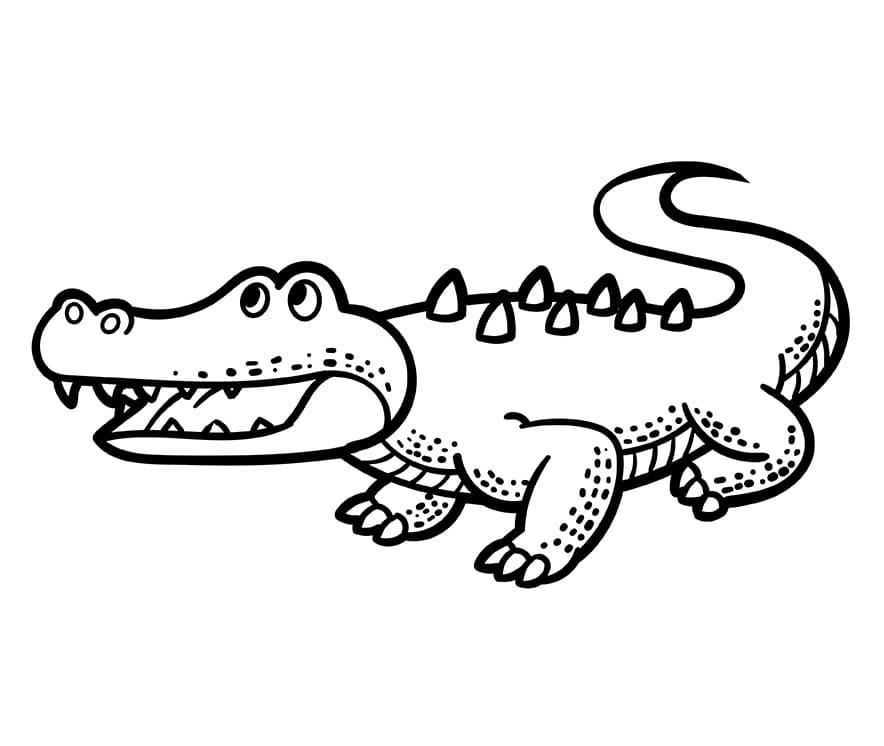 Fise de colorat cu Crocodili de colorat p28