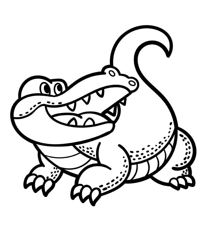 Fise de colorat cu Crocodili de colorat p29