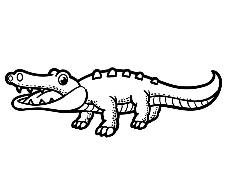 Fise de colorat cu Crocodili de colorat p30