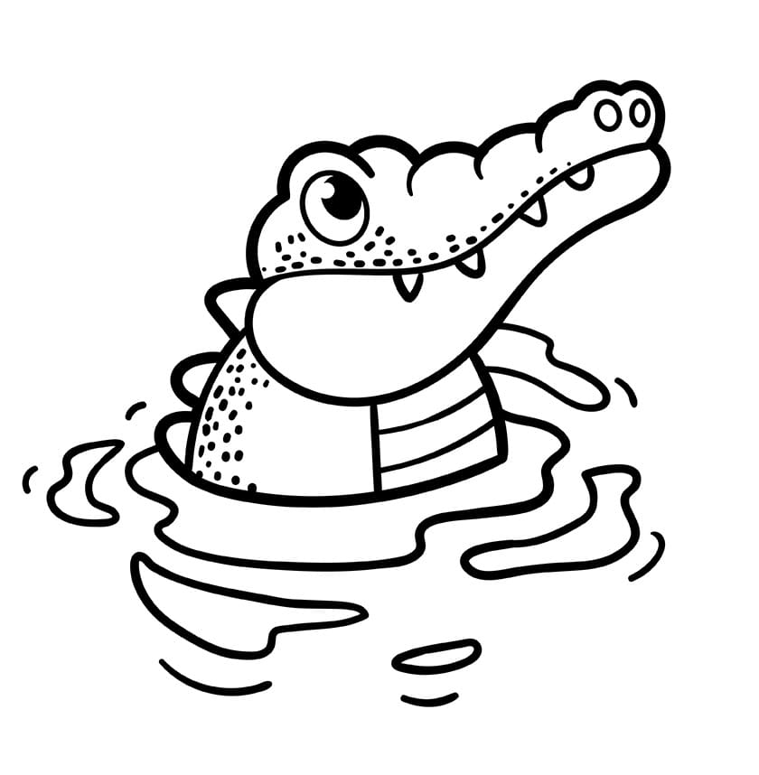 Fise de colorat cu Crocodili de colorat p32