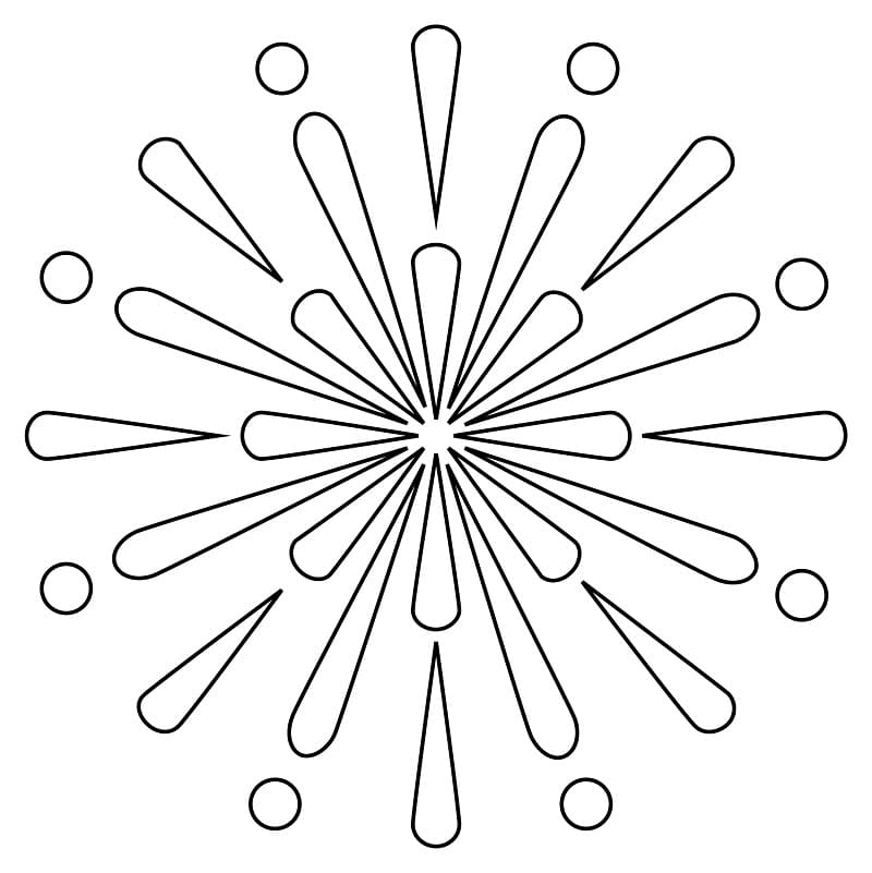 Fise de colorat cu Focuri de Artificii de colorat p02