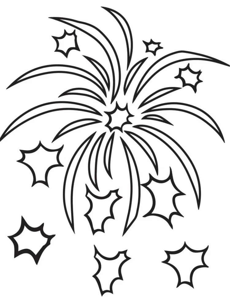 Fise de colorat cu Focuri de Artificii de colorat p24