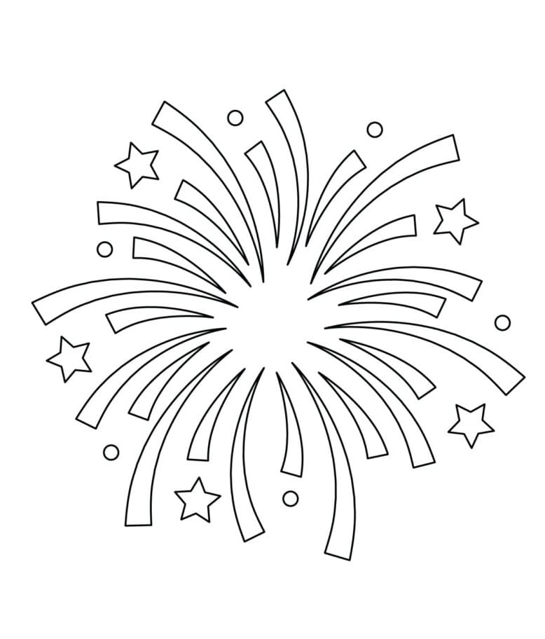 Fise de colorat cu Focuri de Artificii de colorat p30