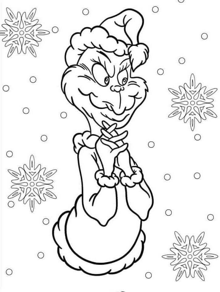 Fise de colorat cu Grinch Animat
