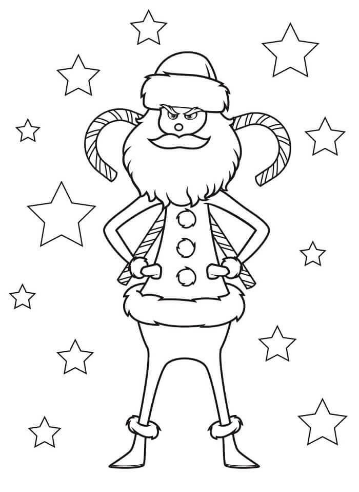 Fise de colorat cu Grinch Costumat