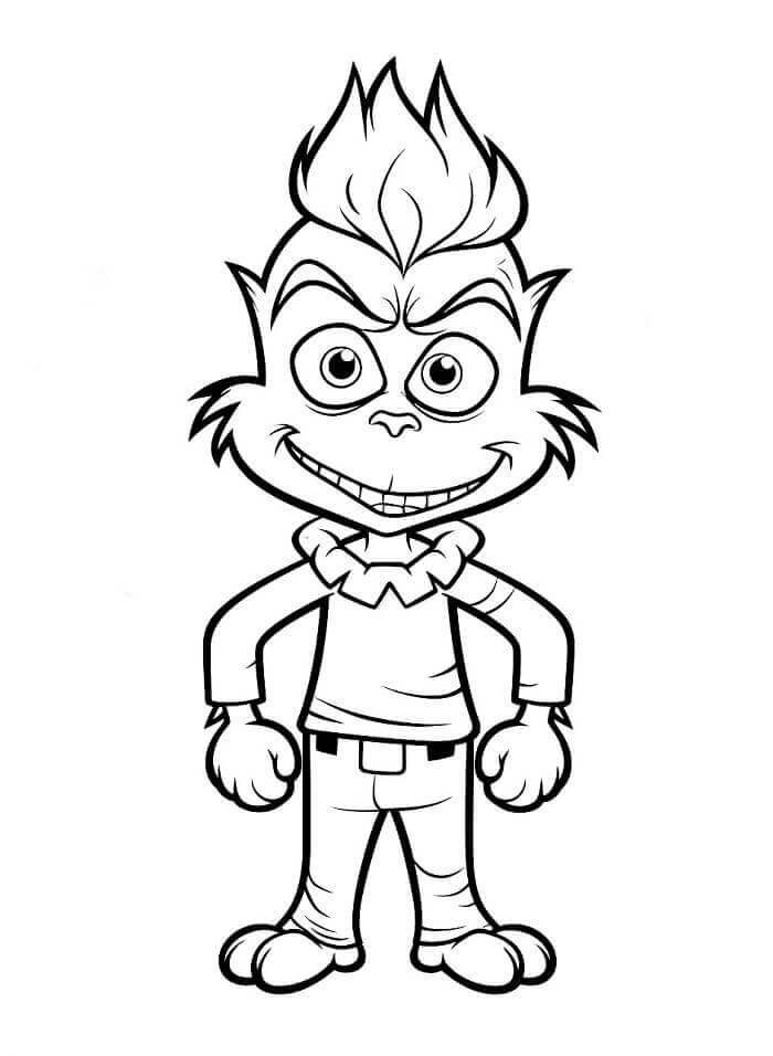 Fise de colorat cu Grinch Desen Animat