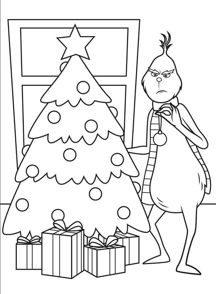 Fise de colorat cu Grinch Extrem de Comic