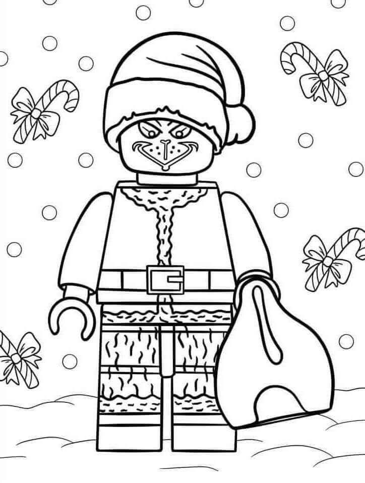Fise de colorat cu Grinch Lego