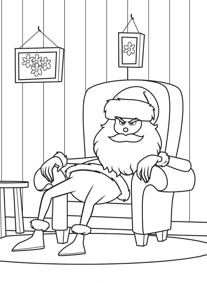 Fise de colorat cu Grinch Leneș