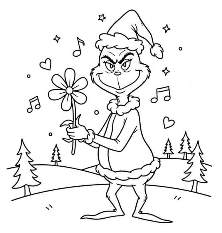 Planse de colorat cu Grinch