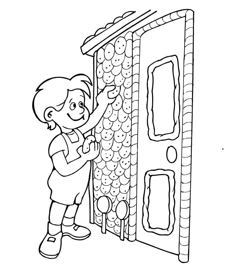 Fise de colorat cu Hansel si Gretel de colorat p07