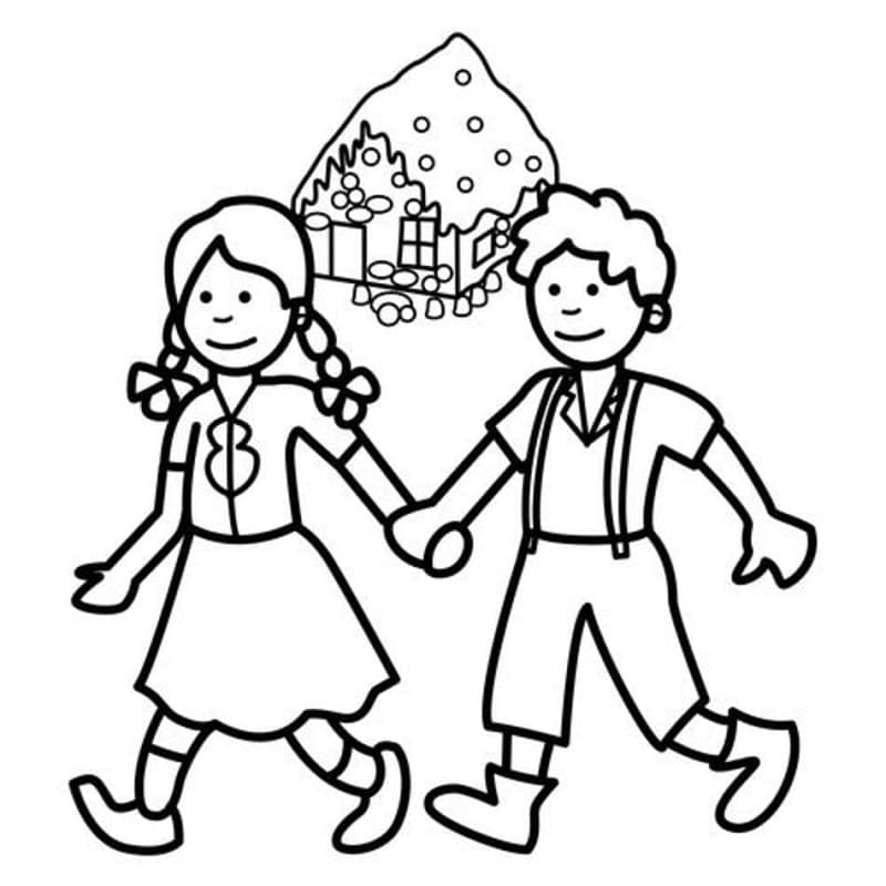 Fise de colorat cu Hansel si Gretel de colorat p24