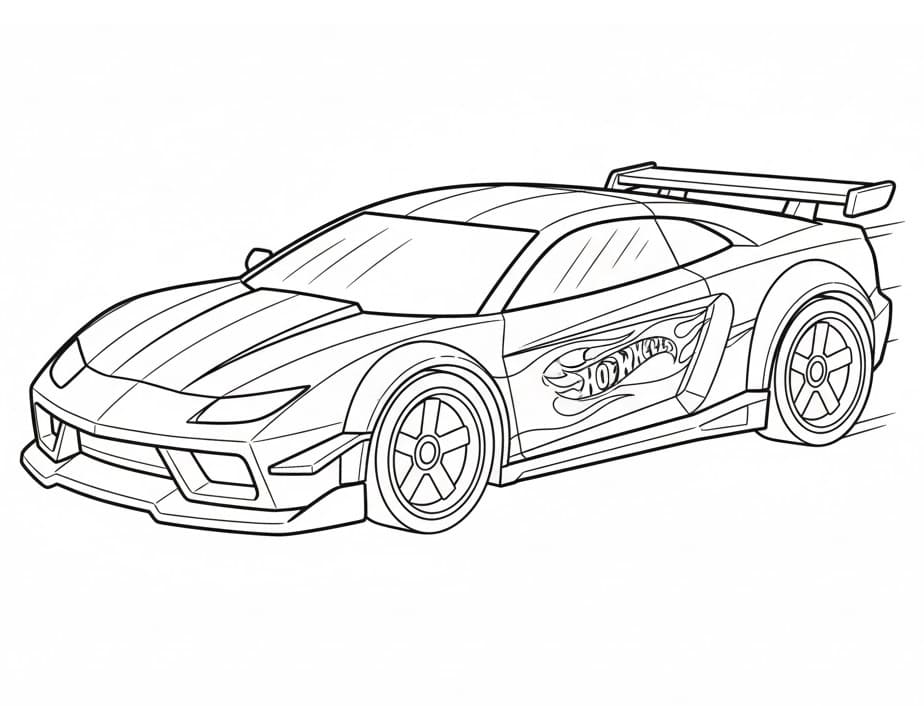 Fise de colorat cu Hot Wheels de colorat p02