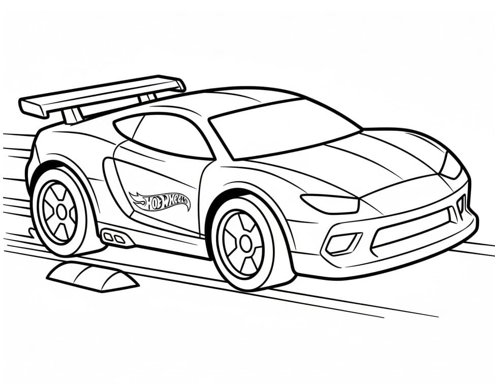 Fise de colorat cu Hot Wheels de colorat p09