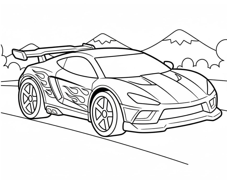 Fise de colorat cu Hot Wheels de colorat p10