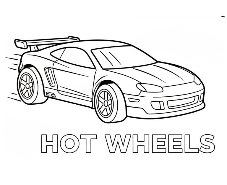 Fise de colorat cu Hot Wheels de colorat p14