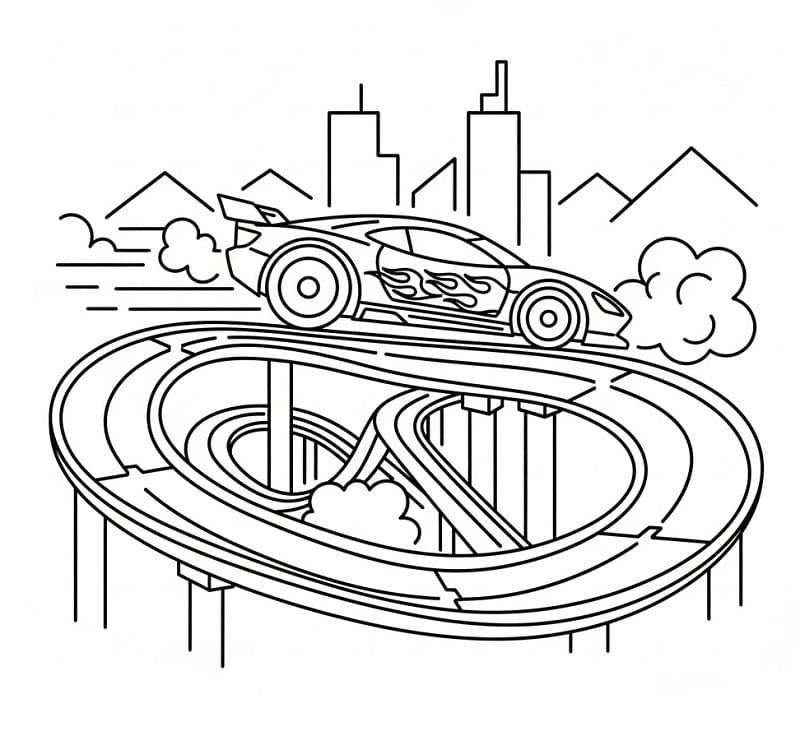 Fise de colorat cu Hot Wheels de colorat p15