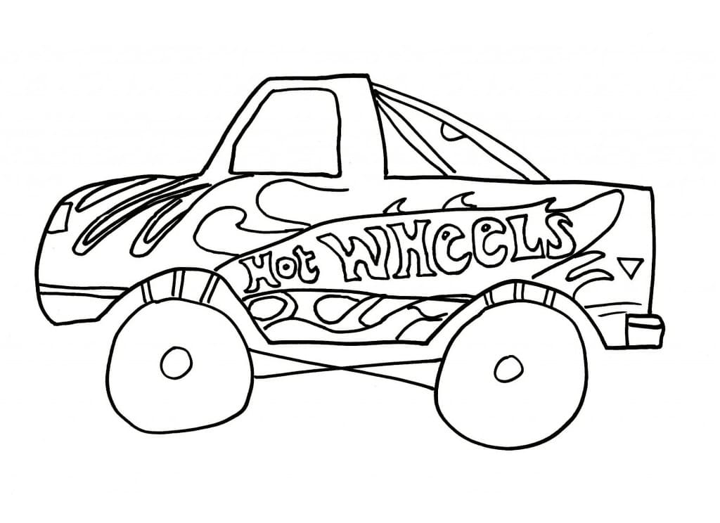 Fise de colorat cu Hot Wheels de colorat p22