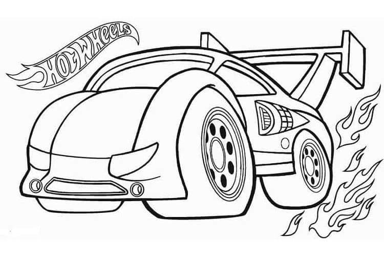 Fise de colorat cu Hot Wheels de colorat p23