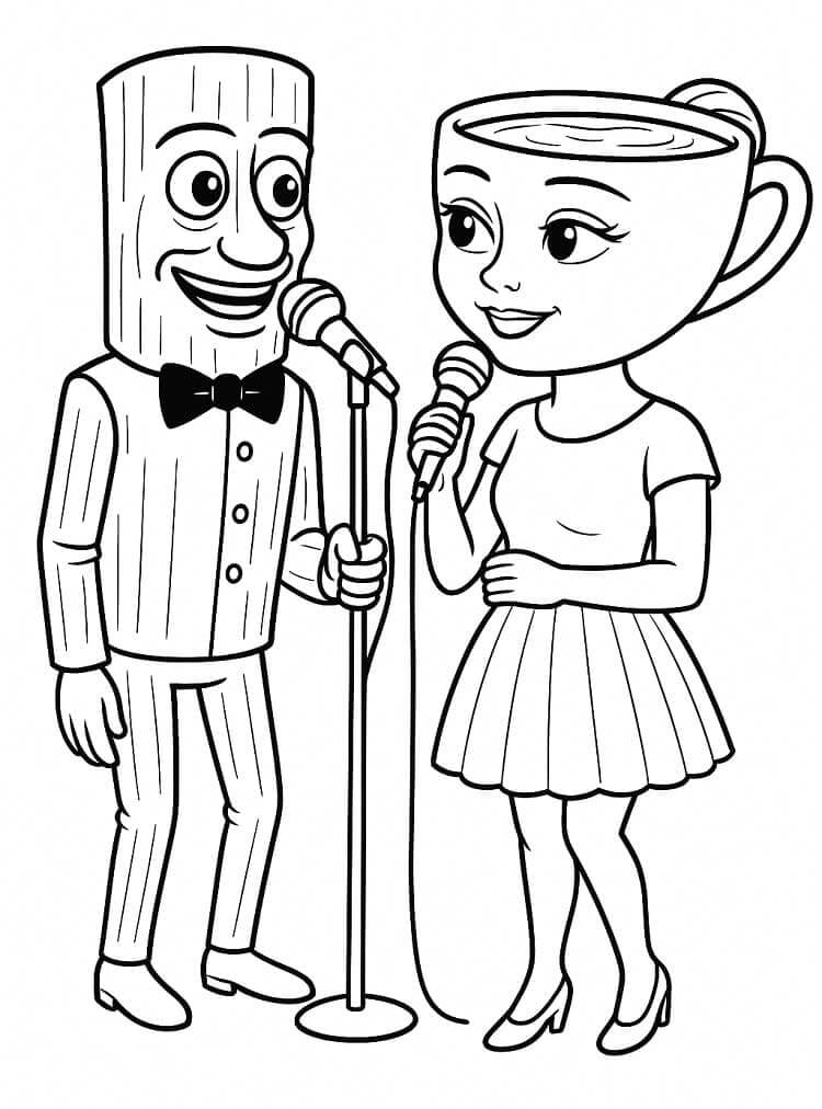 Fise de colorat cu Imagine Balerină Cappuccina