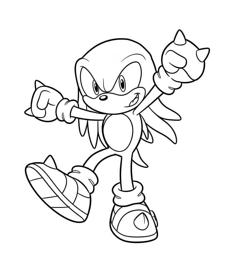 Planse de colorat cu Knuckles