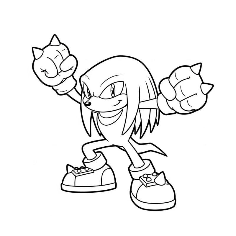 Fise de colorat cu Knuckles uimitor